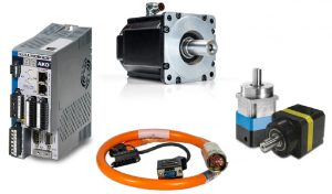 Motion system motor, gearbox, drive and cable